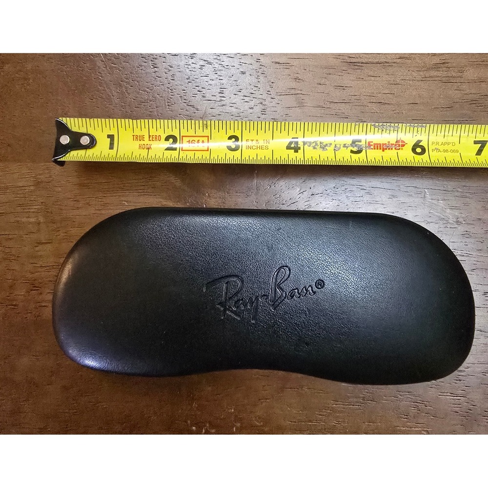 Ray-Ban Black Hard Clamshell Sunglasses Eyeglasses Case Pebbled Faux Leather